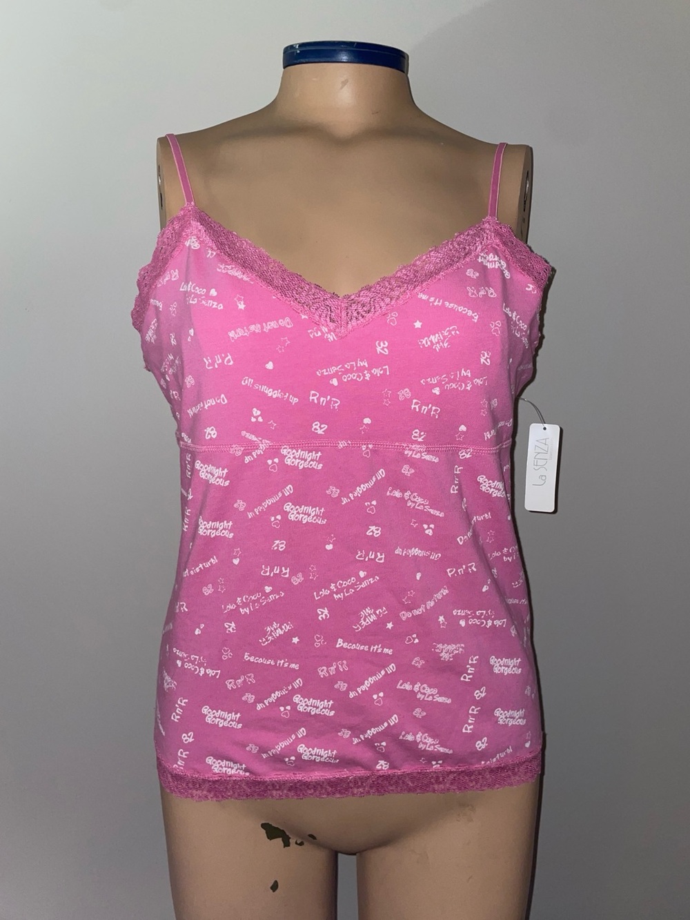 La Senza Pajama Lounge Camisole Tank Top Large NWT